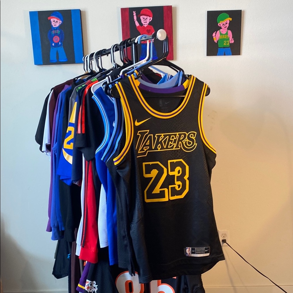 Nike Black and Yellow Sleeveless Jersey